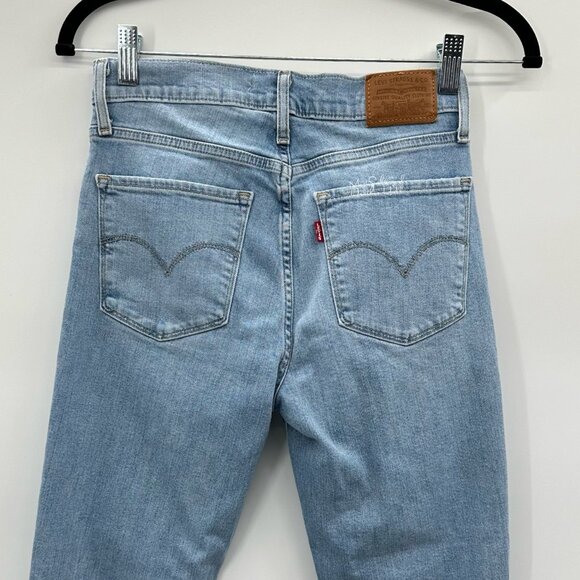 Levi's 724 Premium Denim Straight Leg Ankle Cropped Jeans Size 26 Petite - Picture 3 of 7